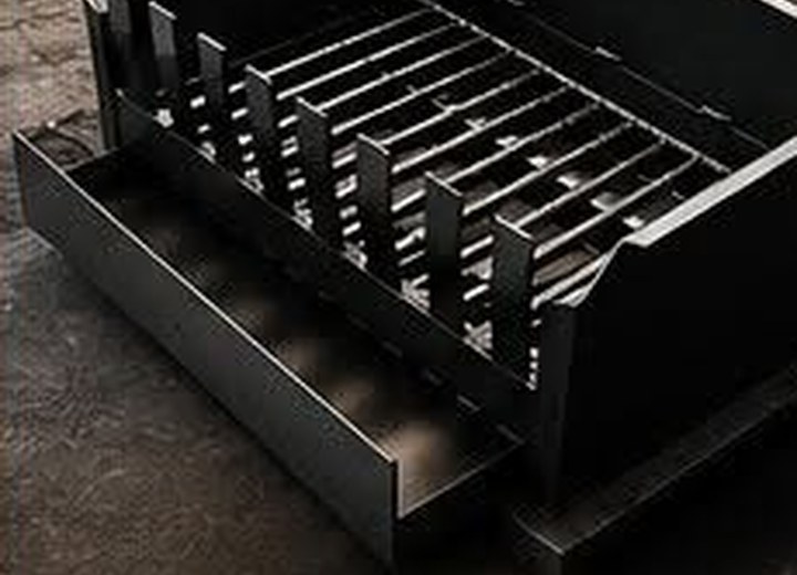 Braai grid detail for cooking over coals